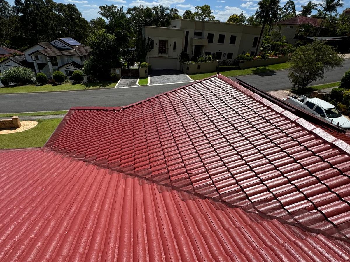 The same red roof seen from the street
